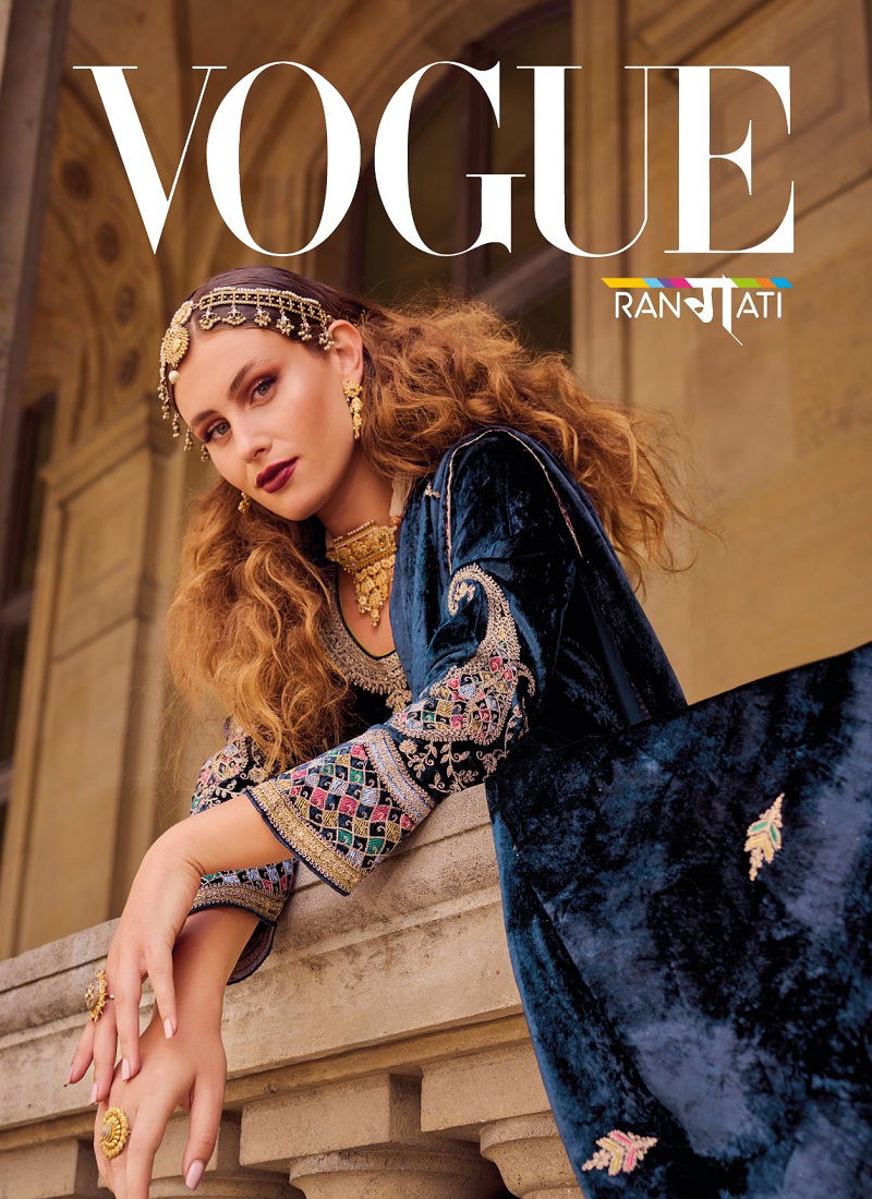 Vogue By Rangati Embroidery Viscose Velvet Salwar Kameez Wholesale Shop In Surat Catalog